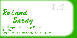 roland sardy business card